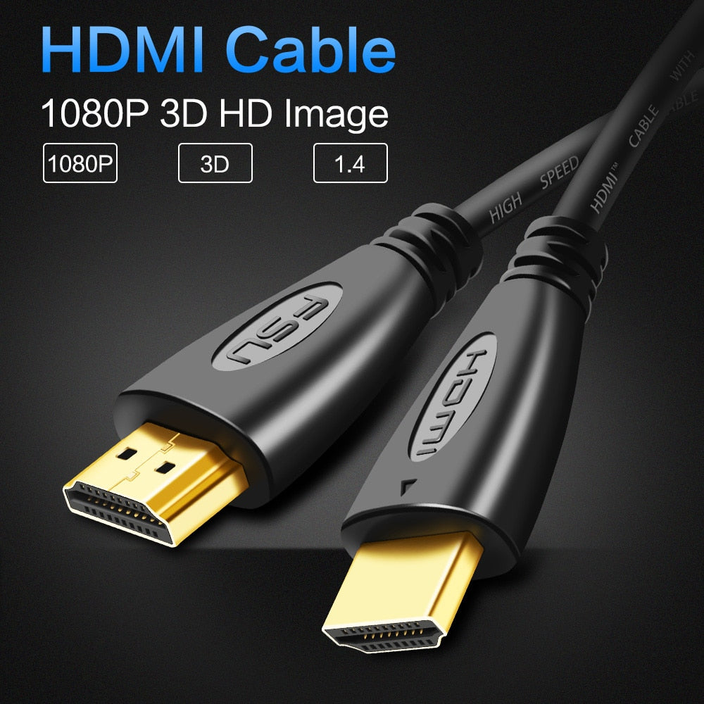 FSU HDMI-compatible Cable Video Gold Plated 1.4, 4K & 1080P & 3D, Cable for HDTV Splitter Switcher 0.5m 1m 1.5m 2m 3m 5m 10m