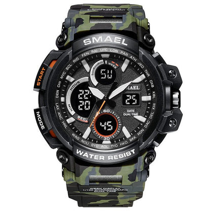 SMAEL Men Sports Watches Dual Display Analog Digital LED Electronic Quartz Watch