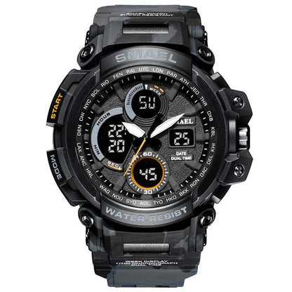 SMAEL Men Sports Watches Dual Display Analog Digital LED Electronic Quartz Watch