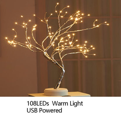 Night Light Home Decoration Bonsai Style Party Cherry Tree Shape LED Light DIY