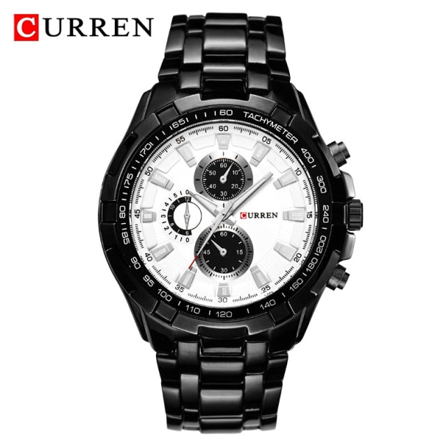 CURREN 8023 Quartz Watch Men Waterproof Sport Mens Business Stainless Steel Wristwatch