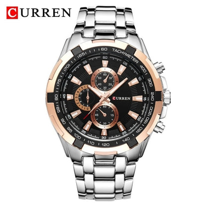 CURREN 8023 Quartz Watch Men Waterproof Sport Mens Business Stainless Steel Wristwatch