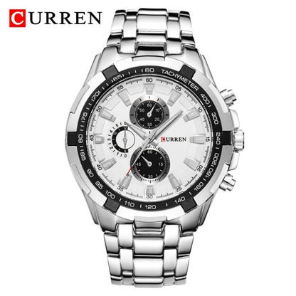 CURREN 8023 Quartz Watch Men Waterproof Sport Mens Business Stainless Steel Wristwatch