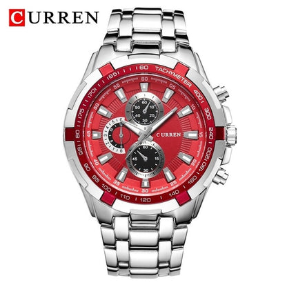 CURREN 8023 Quartz Watch Men Waterproof Sport Mens Business Stainless Steel Wristwatch