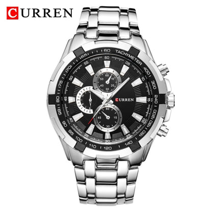 CURREN 8023 Quartz Watch Men Waterproof Sport Mens Business Stainless Steel Wristwatch