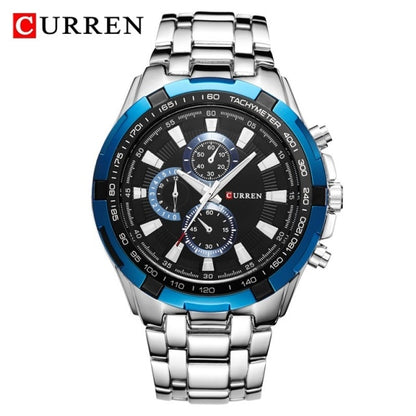 CURREN 8023 Quartz Watch Men Waterproof Sport Mens Business Stainless Steel Wristwatch
