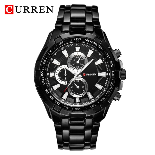 CURREN 8023 Quartz Watch Men Waterproof Sport Mens Business Stainless Steel Wristwatch