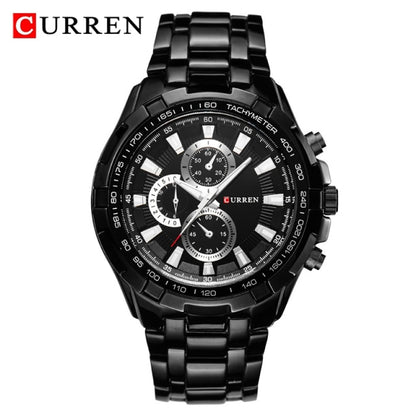 CURREN 8023 Quartz Watch Men Waterproof Sport Mens Business Stainless Steel Wristwatch