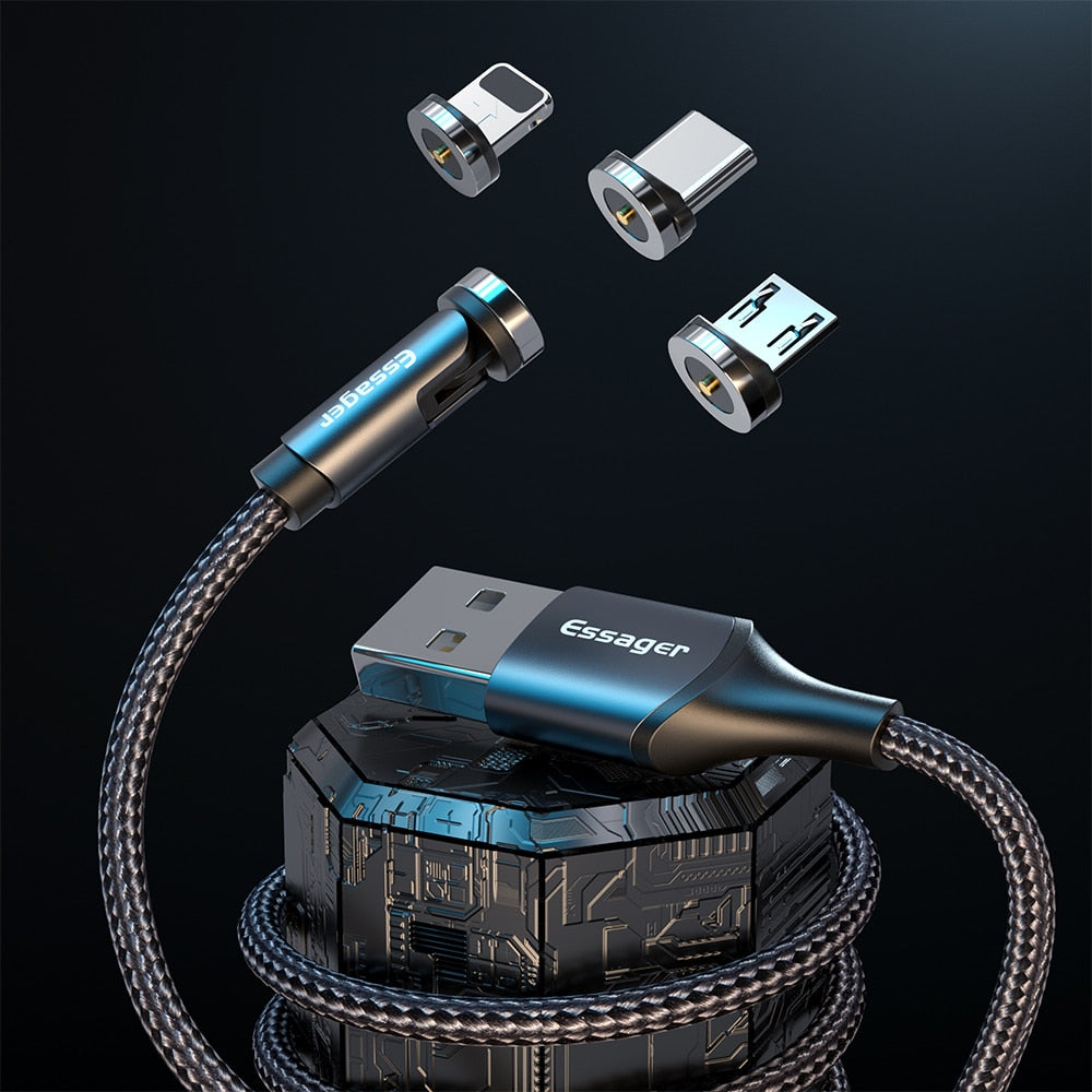 Magnetic Cable Fast Charging: Micro USB /Type C For iPhone Xiaomi