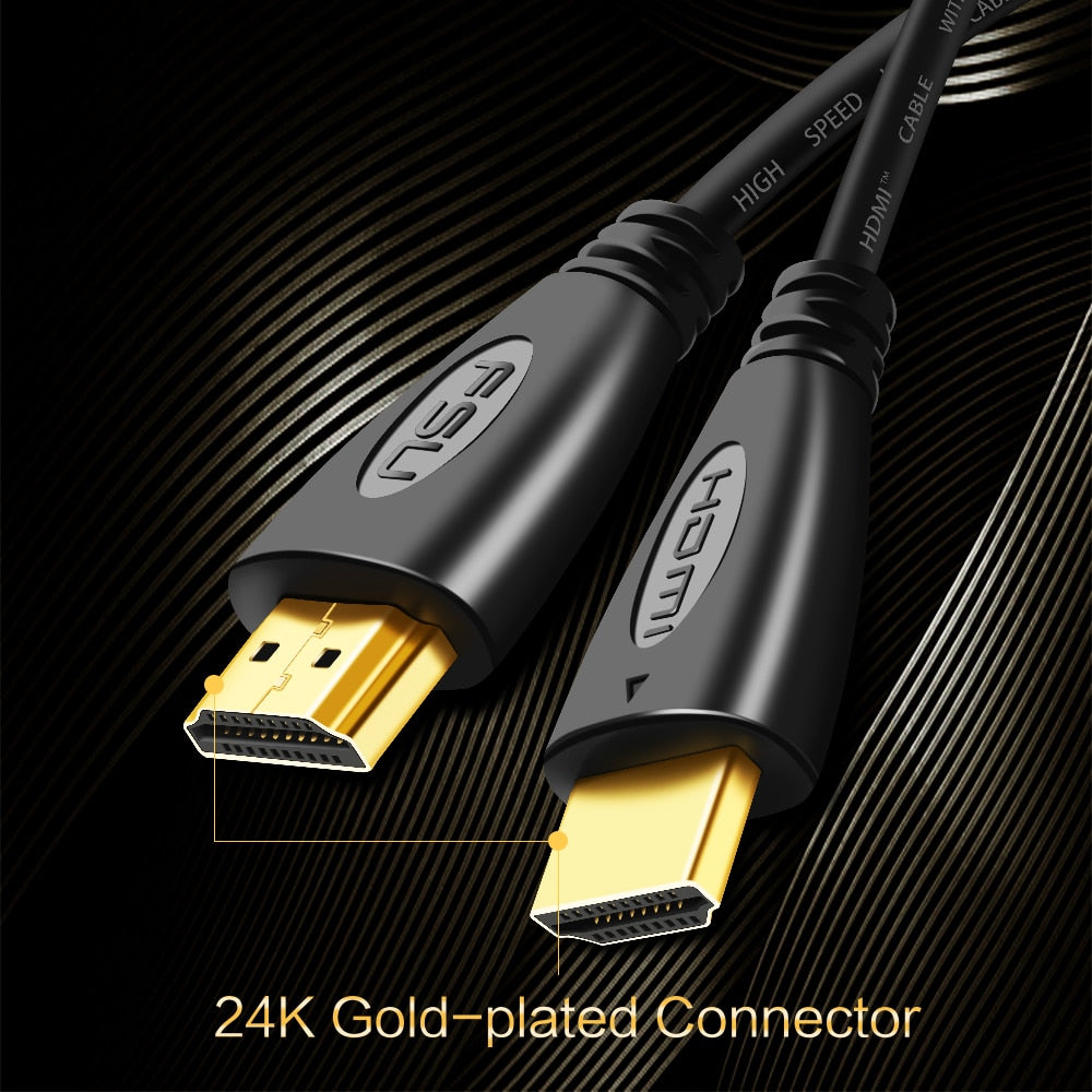 FSU HDMI-compatible Cable Video Gold Plated 1.4, 4K & 1080P & 3D, Cable for HDTV Splitter Switcher 0.5m 1m 1.5m 2m 3m 5m 10m