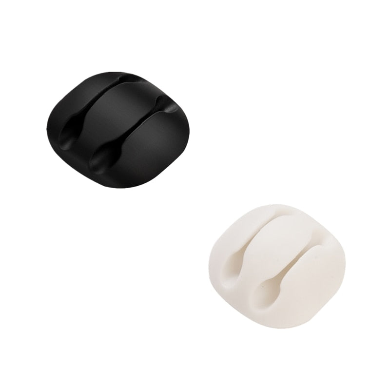 Silicone USB Cable Organizer Management Clips Cable Holder for Mouse Headphone Wire Organizer