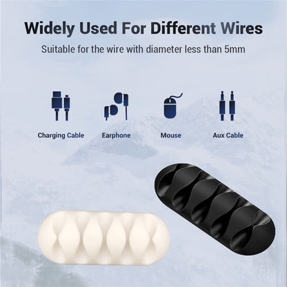 Silicone USB Cable Organizer Management Clips Cable Holder for Mouse Headphone Wire Organizer