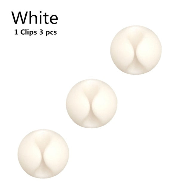 Silicone USB Cable Organizer Management Clips Cable Holder for Mouse Headphone Wire Organizer