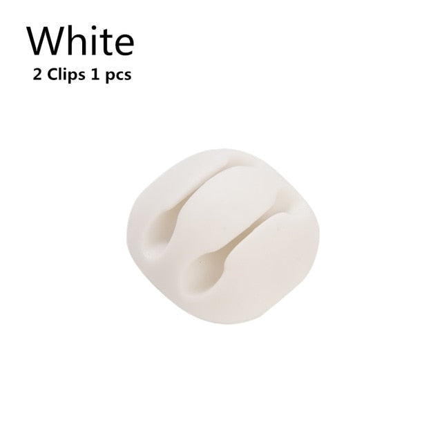 Silicone USB Cable Organizer Management Clips Cable Holder for Mouse Headphone Wire Organizer