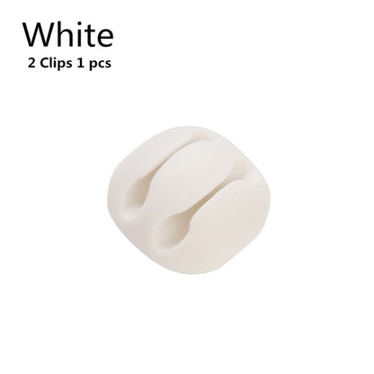 Silicone USB Cable Organizer Management Clips Cable Holder for Mouse Headphone Wire Organizer