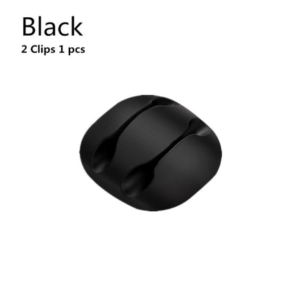Silicone USB Cable Organizer Management Clips Cable Holder for Mouse Headphone Wire Organizer