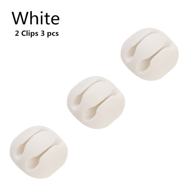 Silicone USB Cable Organizer Management Clips Cable Holder for Mouse Headphone Wire Organizer