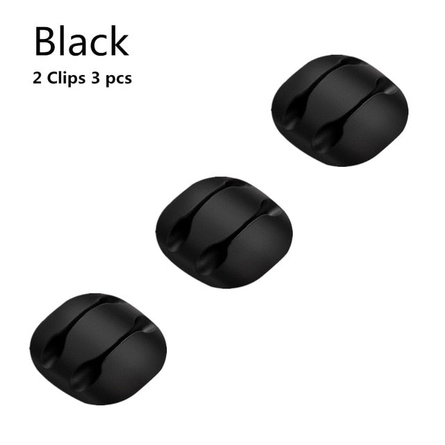 Silicone USB Cable Organizer Management Clips Cable Holder for Mouse Headphone Wire Organizer