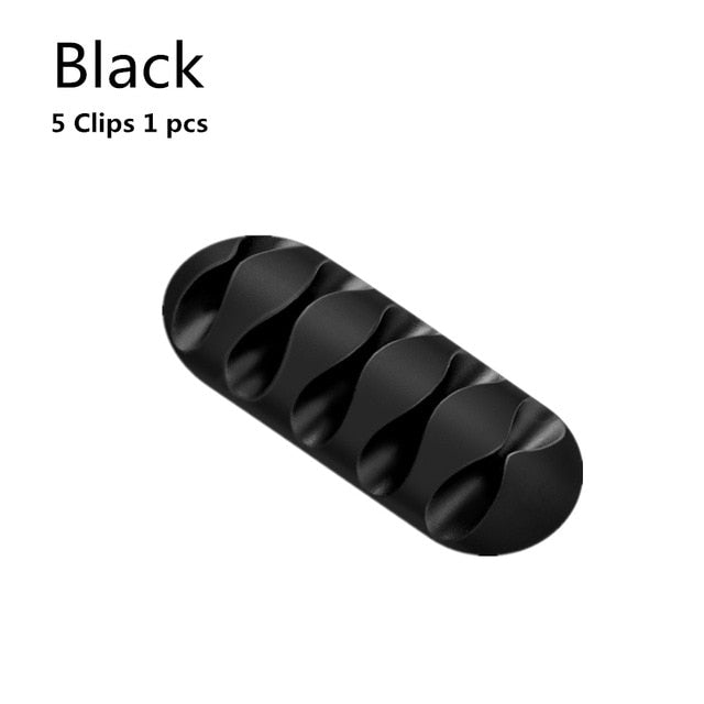 Silicone USB Cable Organizer Management Clips Cable Holder for Mouse Headphone Wire Organizer