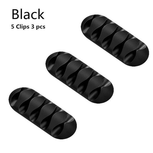 Silicone USB Cable Organizer Management Clips Cable Holder for Mouse Headphone Wire Organizer