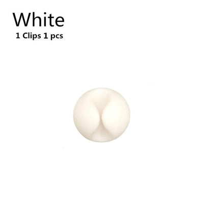 Silicone USB Cable Organizer Management Clips Cable Holder for Mouse Headphone Wire Organizer