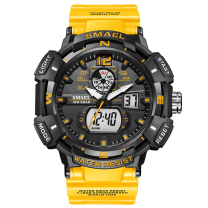 SMAEL Top Luxury Brand Men's Watch Outdoor Sports Waterproof  Watches Dual Display Quartz Rubber Digital Clock Relogio Masculino
