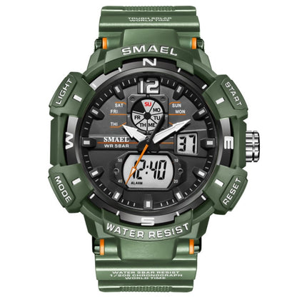 SMAEL Top Luxury Brand Men's Watch Outdoor Sports Waterproof  Watches Dual Display Quartz Rubber Digital Clock Relogio Masculino