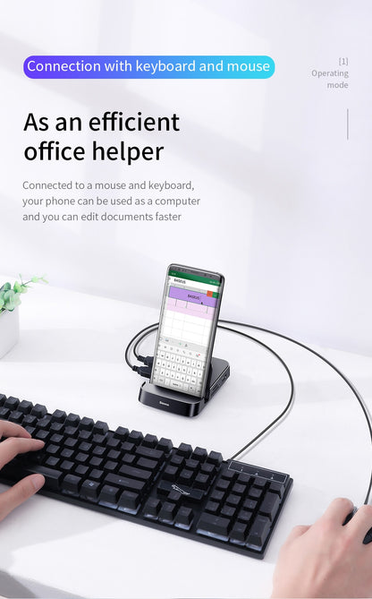 Docking Station Type C To HDMI-compatible Dock Power For Samsung S20 S10 USB C Adapter For Huawei