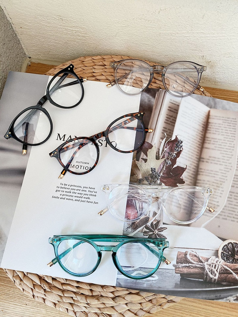 Imwete Fashionable Glasses Frame for Women Vintage Blue Light