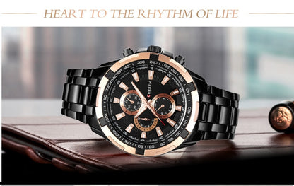 CURREN 8023 Quartz Watch Men Waterproof Sport Mens Business Stainless Steel Wristwatch