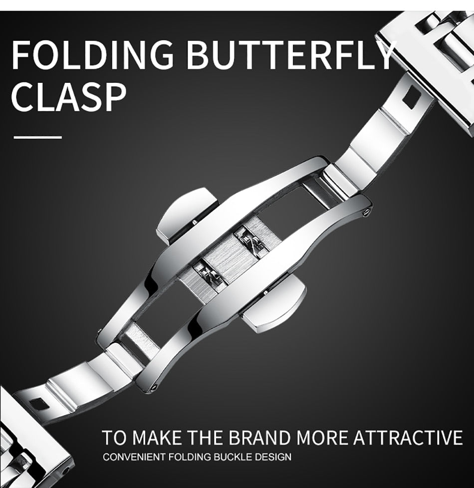 BELUSHI Top Brand Luxury Mens Watches Luminous Waterproof Stainless Quartz Business Wristwatch