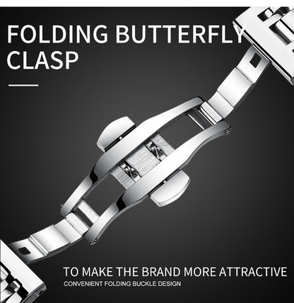 BELUSHI Top Brand Luxury Mens Watches Luminous Waterproof Stainless Quartz Business Wristwatch