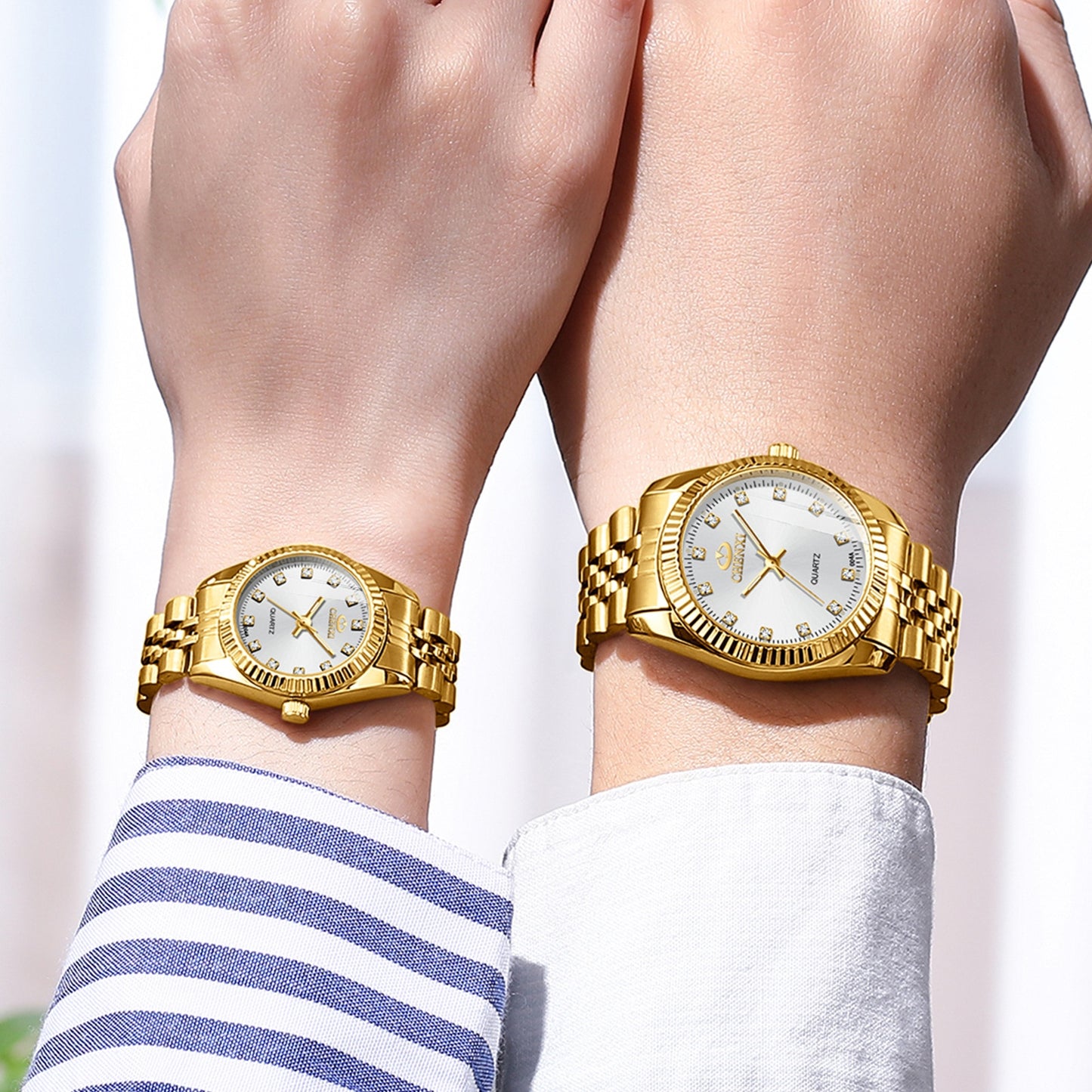 CHENXI Brand Top Luxury Ladies Gold Watch Women Golden Dress Rhinestone Quartz Waterproof