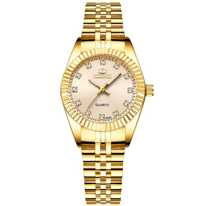 CHENXI Brand Top Luxury Ladies Gold Watch Women Golden Dress Rhinestone Quartz Waterproof
