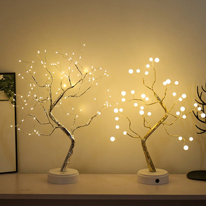 Night Light Home Decoration Bonsai Style Party Cherry Tree Shape LED Light DIY
