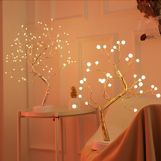 Night Light Home Decoration Bonsai Style Party Cherry Tree Shape LED Light DIY