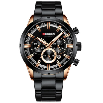 CURREN Men Watch Top Brand Luxury Sports Quartz Full Steel Waterproof Chronograph Wristwatch Men Relogio Masculino
