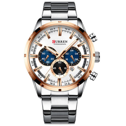 CURREN Men Watch Top Brand Luxury Sports Quartz Full Steel Waterproof Chronograph Wristwatch Men Relogio Masculino