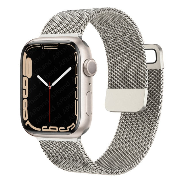 Apple watch Strap Band 44mm 40mm 38mm 42mm Accessories Magnetic Loop serie 3 4 5 6 se 7 45mm 41mm