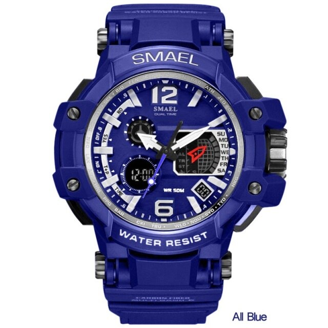 SMAEL Men Quartz Digital Watch Men‘s Sport Electronic Military Wrist watch Male
