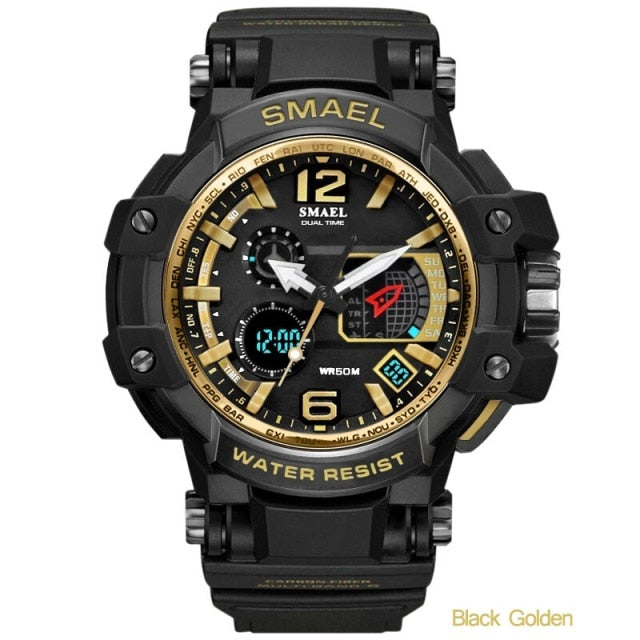 SMAEL Men Quartz Digital Watch Men‘s Sport Electronic Military Wrist watch Male