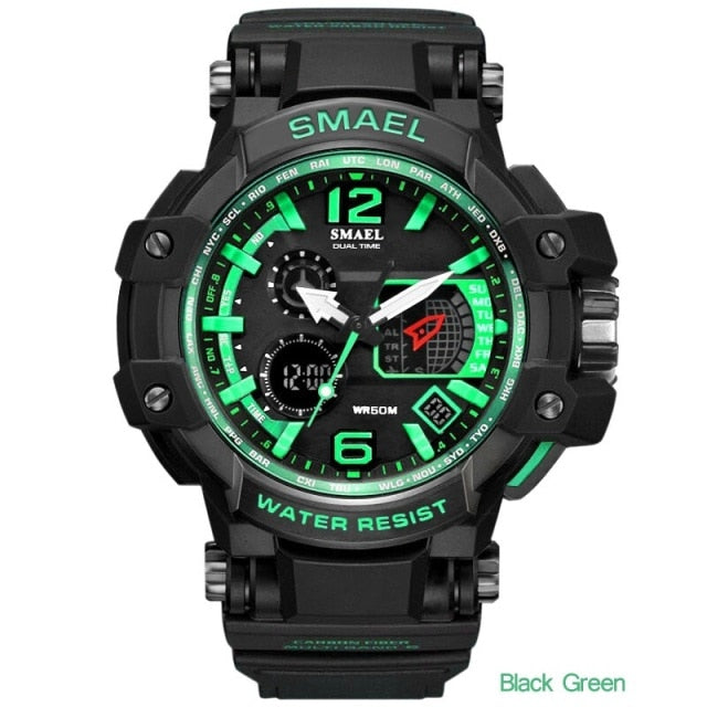 SMAEL Men Quartz Digital Watch Men‘s Sport Electronic Military Wrist watch Male
