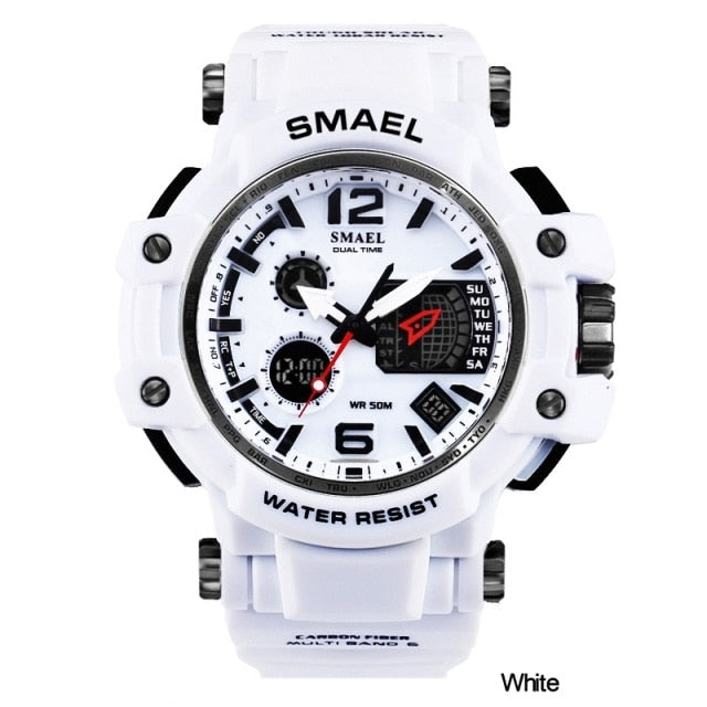 SMAEL Men Quartz Digital Watch Men‘s Sport Electronic Military Wrist watch Male