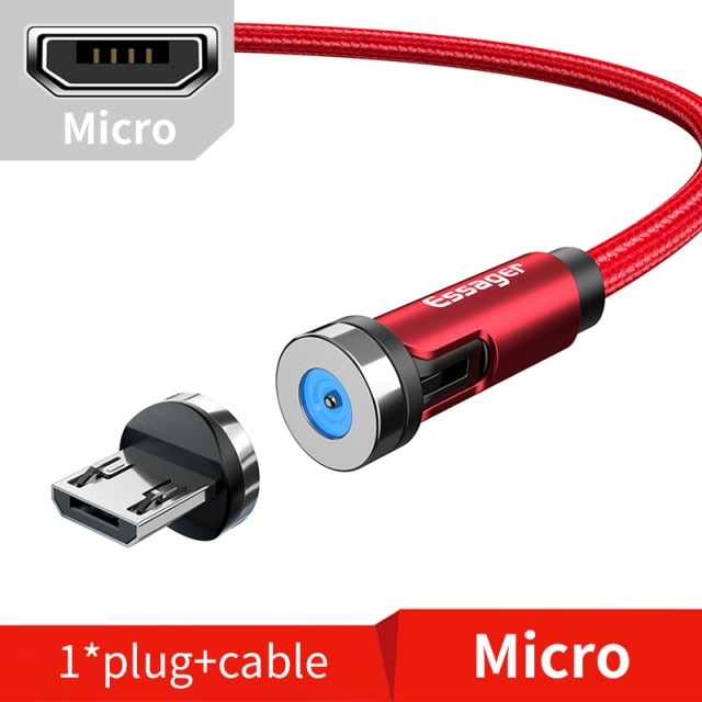 Magnetic Cable Fast Charging: Micro USB /Type C For iPhone Xiaomi