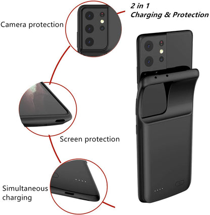 Power Case For Samsung Galaxy Note 20 Ultra 8 9 10 S8 S9 S10 S20 S21 Plus S10e