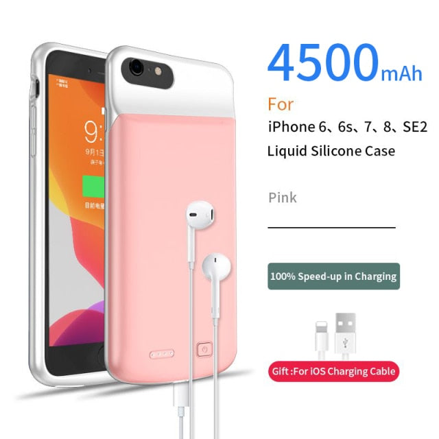 PINZHENG Battery Charger Case For iPhone 7 8 6 6S / X XS 12 11 Pro Max Portable Power Bank Charger