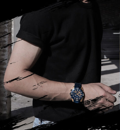 NAVIFORCE Men's Watches Top Luxury Brand Gold Business Quartz