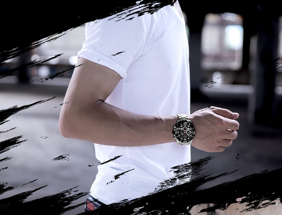 NAVIFORCE Men's Watches Top Luxury Brand Gold Business Quartz