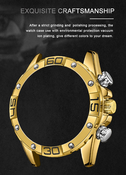 NAVIFORCE Men's Watches Top Luxury Brand Gold Business Quartz