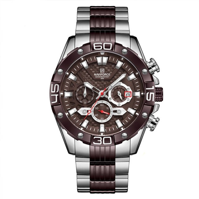 NAVIFORCE Men's Watches Top Luxury Brand Gold Business Quartz